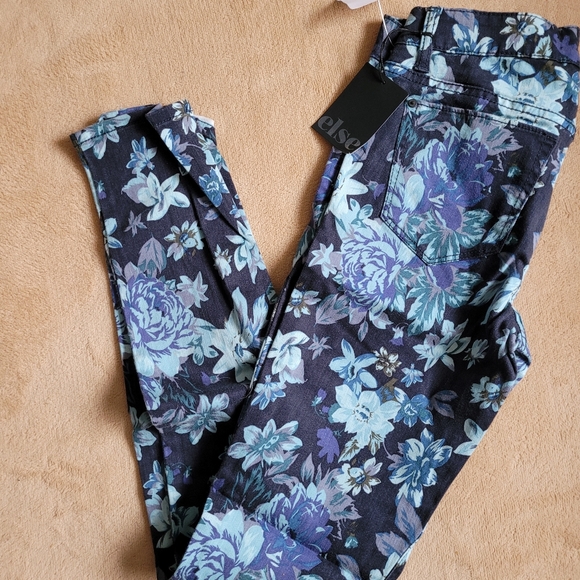 ELSE FLORAL SKINNY JEANS SIZE 26w - Picture 5 of 11